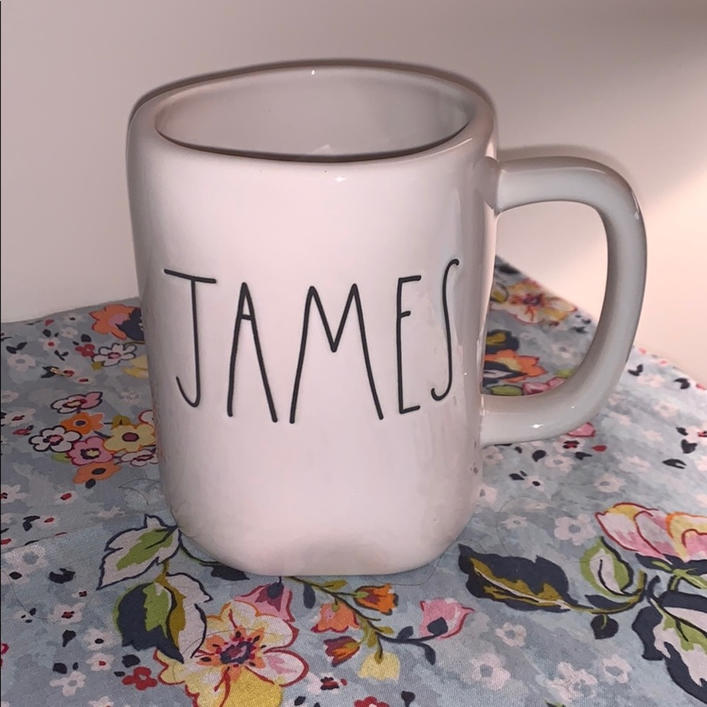 Rae Dunn “JAMES” Coffee mug
